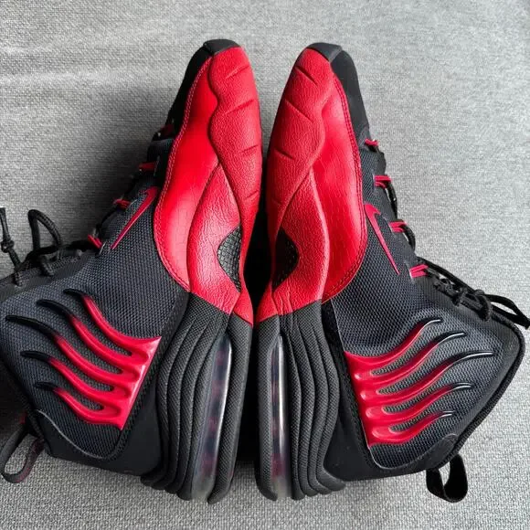 Nike Sonic Flight Black University Red Sneaker 641333-002 Mens Size 9